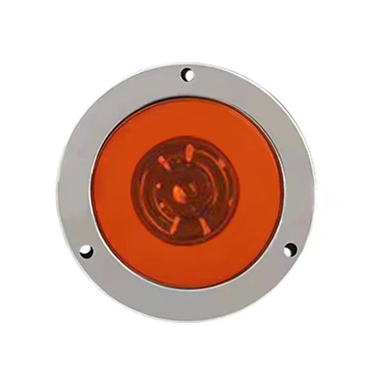 4X 4inch Red Round LED Truck Trailer Stop Brake DRL Daytime Running