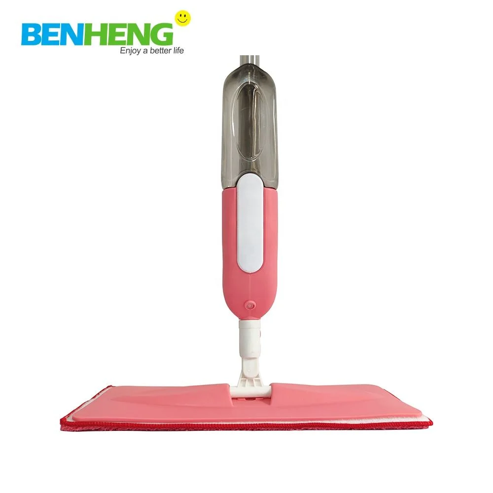 BENHENG BSCI Factory 360 Rota Microfiber MOPting Rod Flat Mop with Sprayer for Kitchen Wood Floor Cleaning Mop