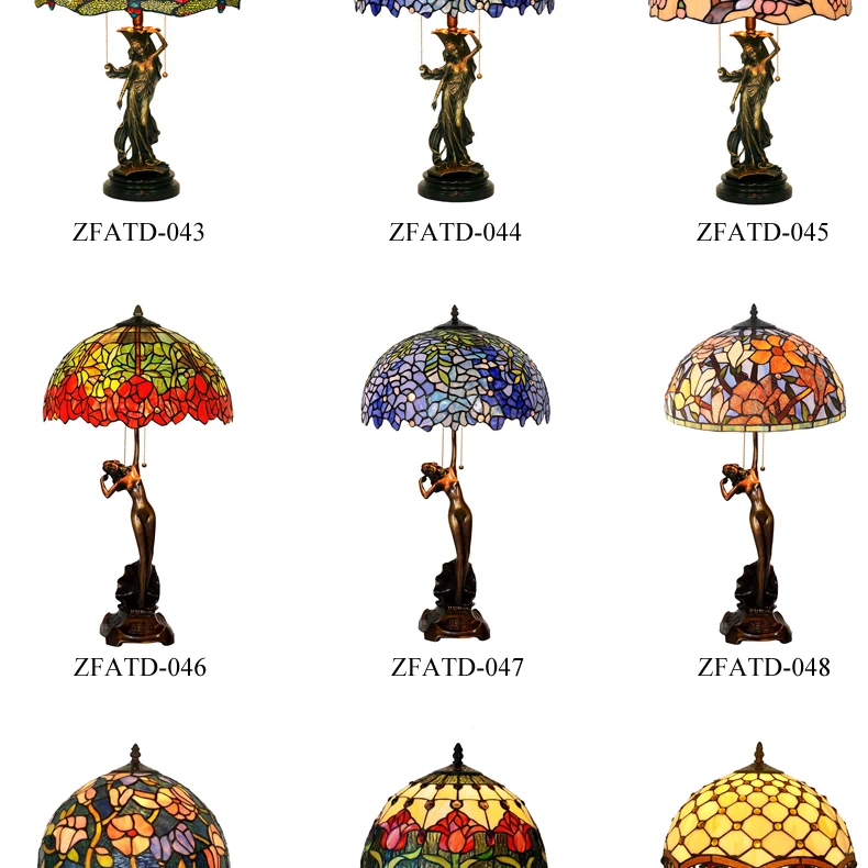 zf最低价格蒂芙尼风格彩色玻璃台灯 (旧) 蒂芙尼玻璃台灯艺术蒂芙尼