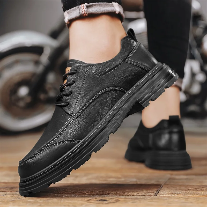 OEM Service First Layer Cow Genuine Leather Oxford Dress Office Business Martin Shoes For Men