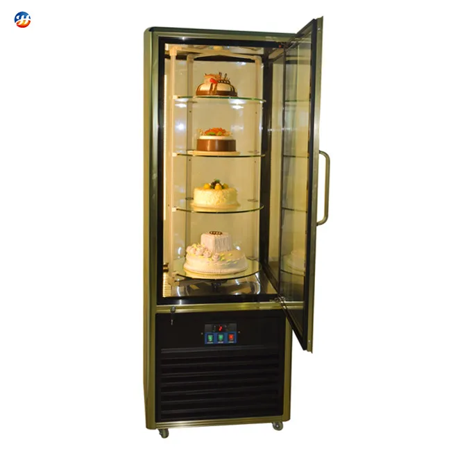 Upright Rotating Cake Display Cooler Refrigerator /Commical Bakery Showcase Cabinet