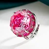 open size Platinum rose ring