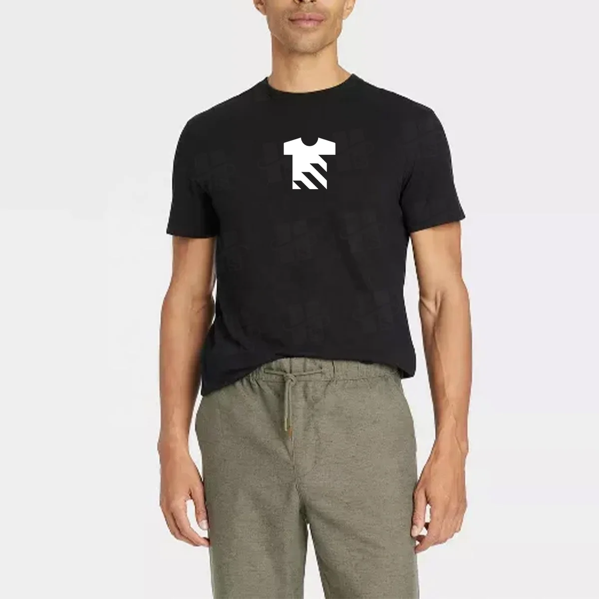 JL1128D Wholesale Men’s Fit Polyester Cotton T-Shirts Heavyweight Grey Plain Blank T-Shirt for Men