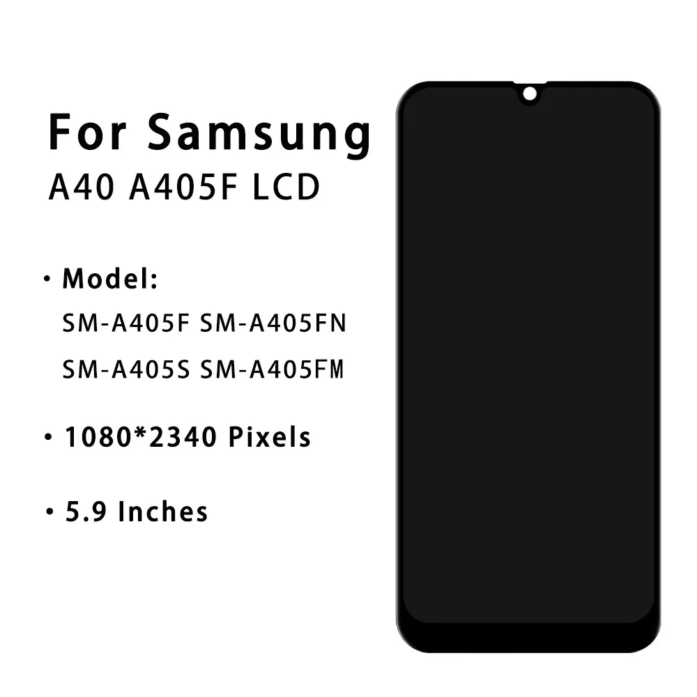 Mobile Phone LCD For Samsung for galaxy A40 A405 LCD Touch Screen Digitizer Assembly Replacement For Samsung A40 A405