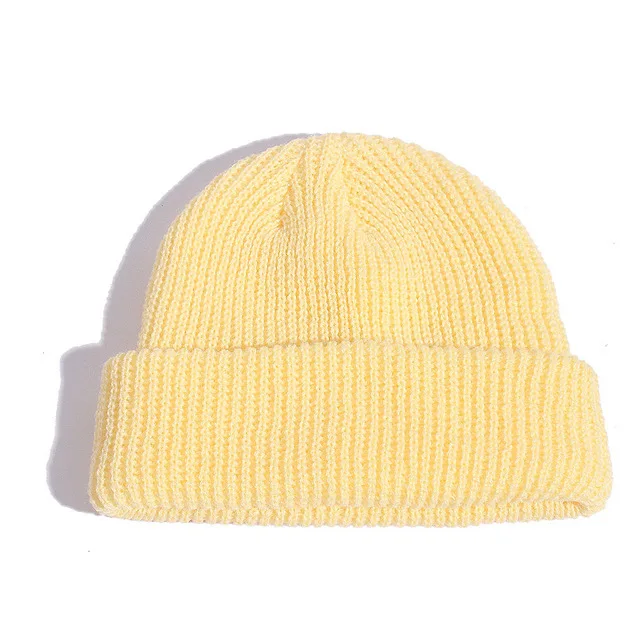 Fashion Hip Hop Beanie Knitted Hat Men Skullcap Women Winter Warm Brimless  Baggy Melon Cap Cuff Docker Fisherman Beanies Hats