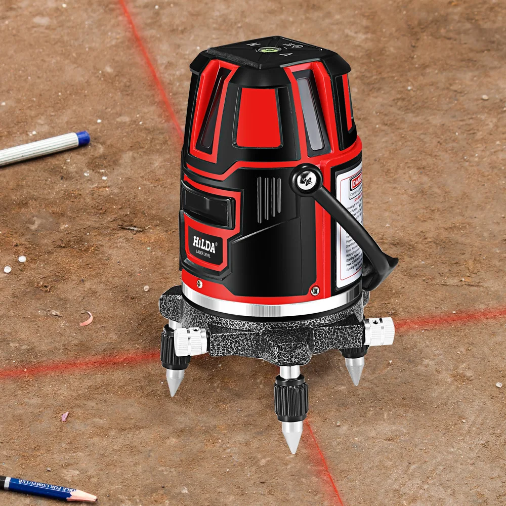 5 Lines Green 360 Self Leveling Floor Automatic Rotary Cross Laser Level