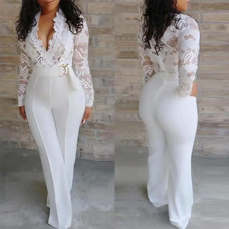 Best Selling Women V Neck Sexy Jumpsuit ...