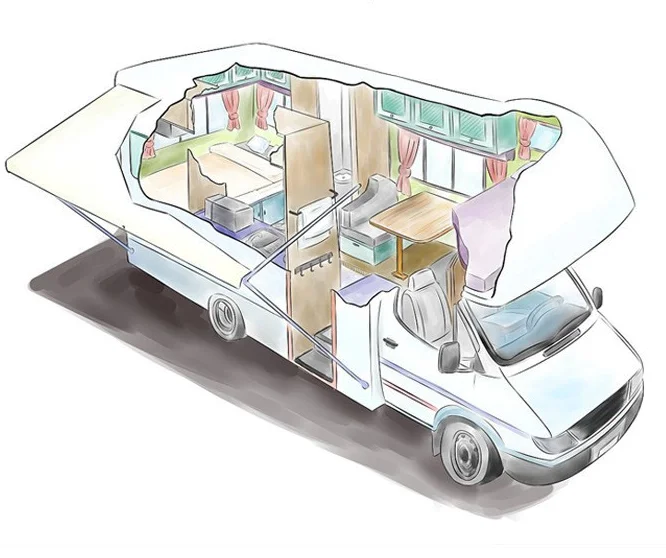 Auto Seat For Campervan Sofa Bed Two Seats Trifold Bed For Van And