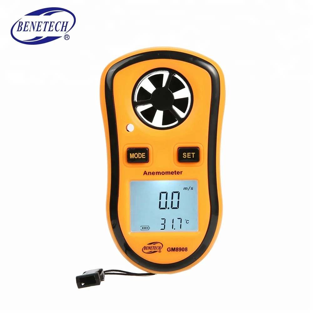 Датчик Температуры Анемометр мини цифровой измеритель ветра