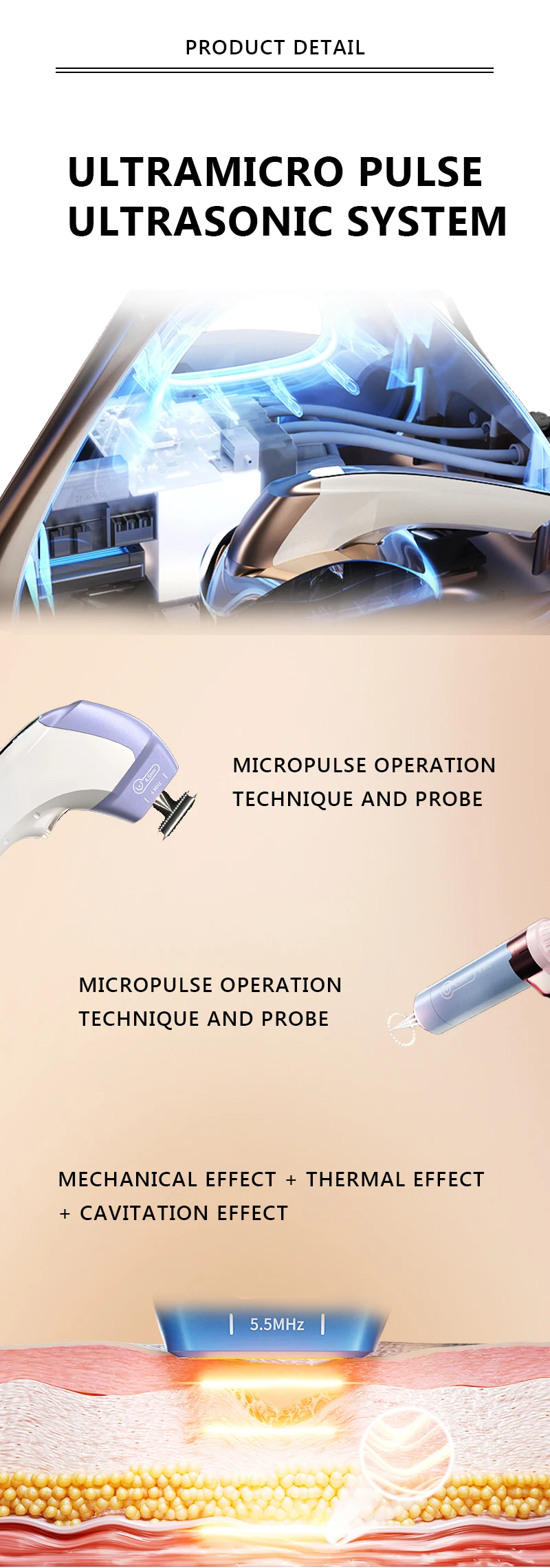 Gold TT Hifu 3 In 1 Hifu 360 Rotation 9D 12D Face Tightening Wrinkle Removal Machine Professional Hifu