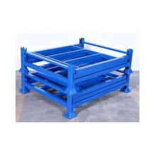 High Quality Heavy-Duty Metal Stacking Pallet Racks Portable and Space-Saving Foldable Design for Industrial Warehouse Storage