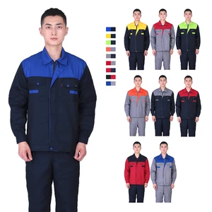 Wholesale Custom Industrial Workwear Reflective Safety Clothing Set Industrial Factory Workshop Mechanic Worker Uniform Suit