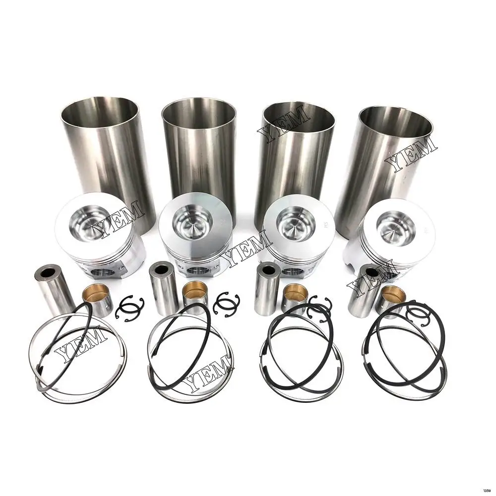 Engine Liner Kit With Pistons Ring Set Fit for Yanmar 4TNE94 Forklift Excavator Loaders