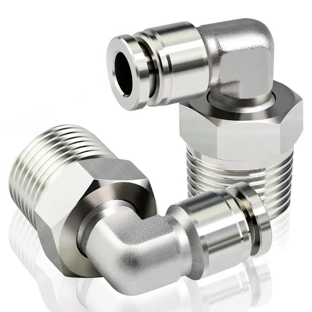 PL Stainless Steel Elbow Push In Fitting Secure Reliable and Leak-Free Upgrade Your Pneumatic System with Corrosion-Resistant