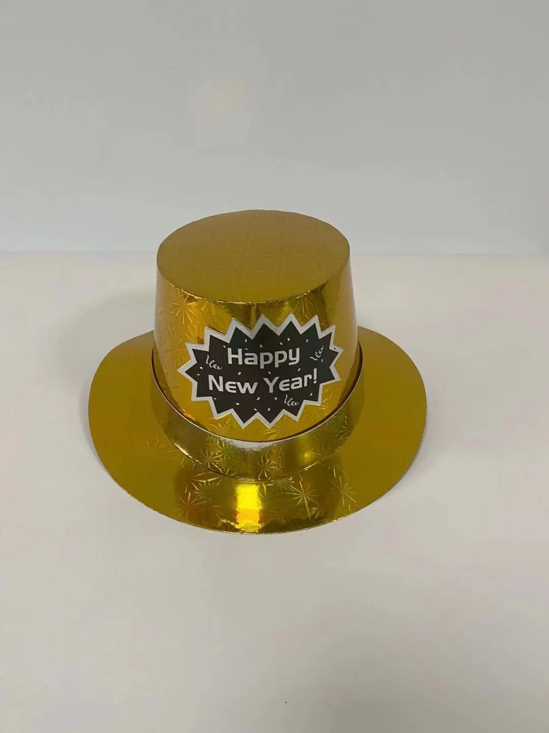 Happy New Year Top Hat - Festive Gold Party Hat Template