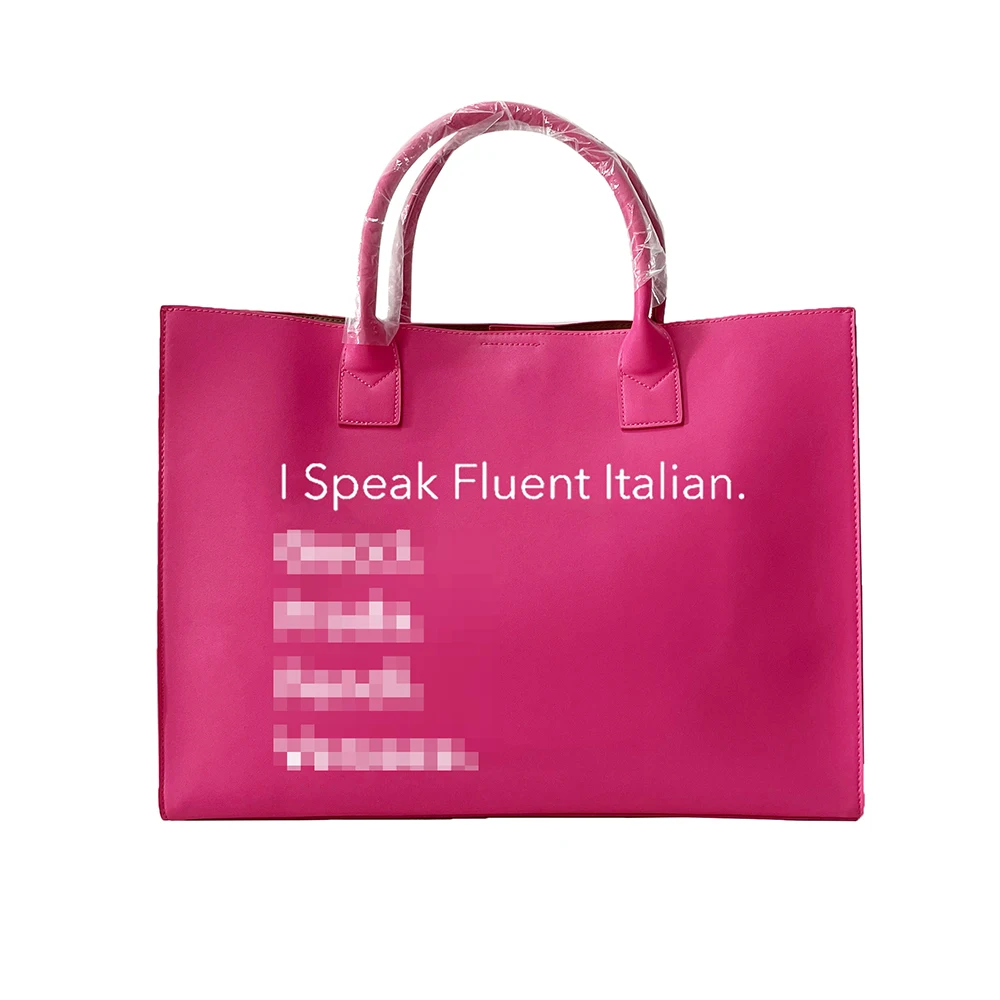 MOQ Mode Customized French Tote Bag Brand in Vegan Leather