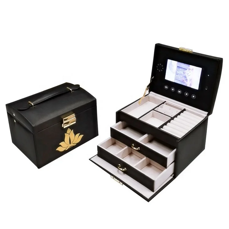 Неожиданного подарка упаковывая картон дисплей экран ЖК-видео коробка ювелирных изделий