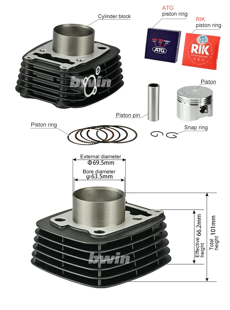 Diameter piston store bajaj pulsar 180