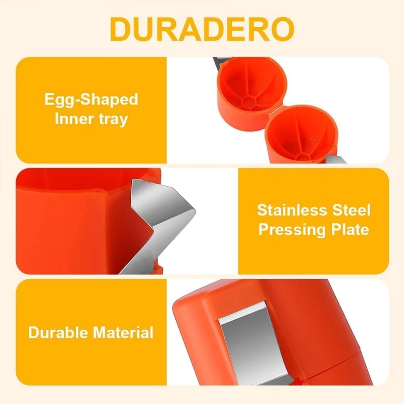 New Kitchen Tool Gadget Egg Shell Opener for Hard Boiled Eggs Peeler Breaker Separator Divider Plastic Manual Egg Shell Opener