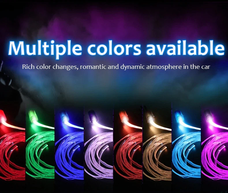 ADT Led Car Foot Ambient Light With USB Cigarette Lighter Backlight Music Control App RGB Interior Decorative Atmosphere Lamp