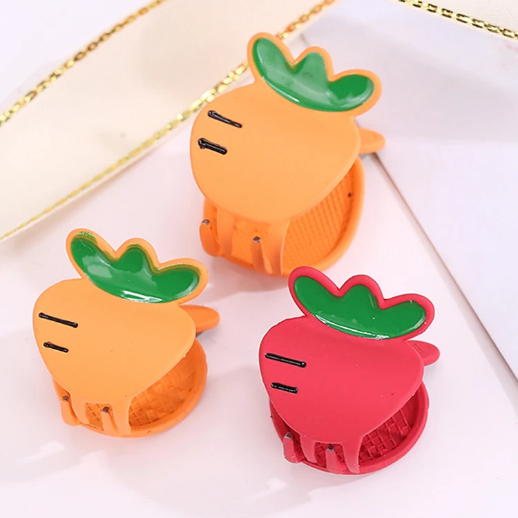 MIO Cute Cartoon Decorative Metal Cherry Hair Claw Hair Pin Grip Clamps Small Mini Flower Animal Fruit Hair Accessories