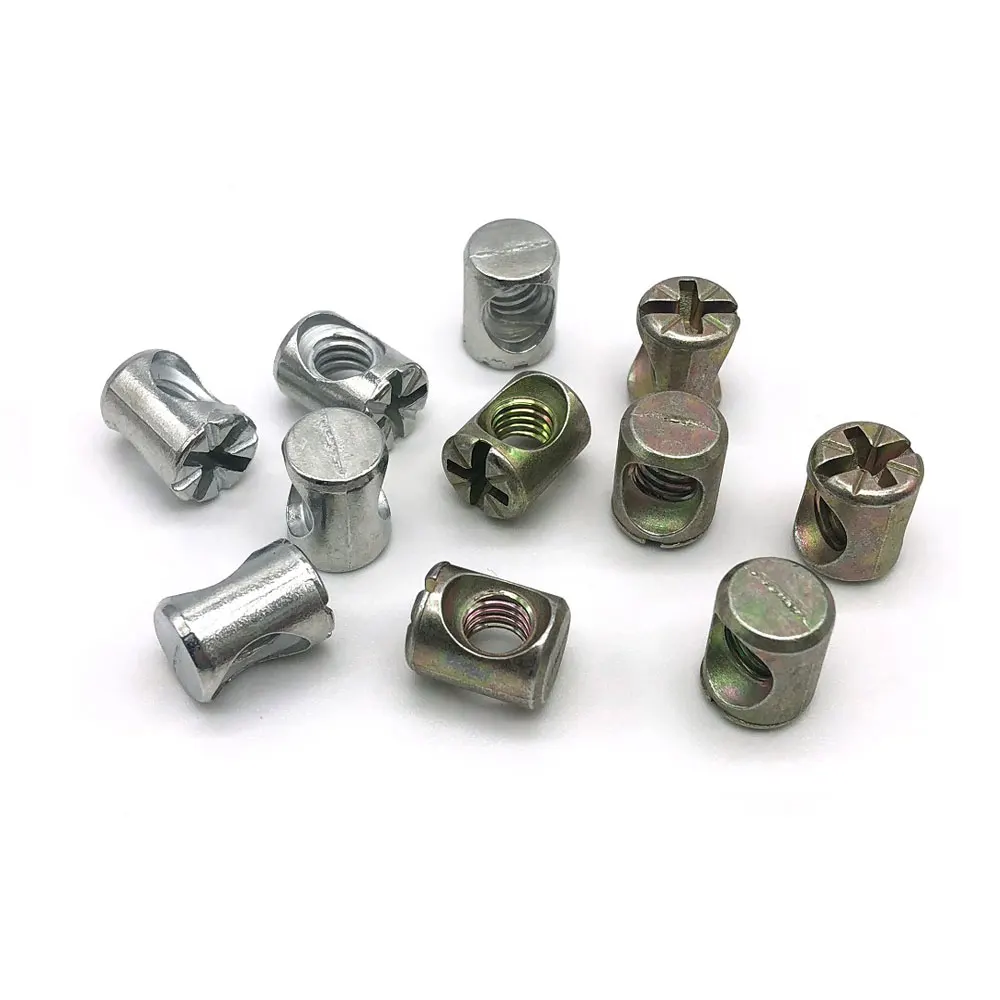Rãnh Dowel lỗ chèn Nut thép không gỉ chủ đề bên trong kết nối Thùng Nuts cho đồ nội thất