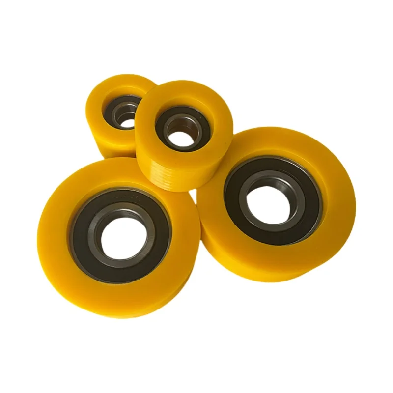 product tpe coated swivel wheels for medical carts chemical resistance rubber covered walking wheels with cutting service-6
