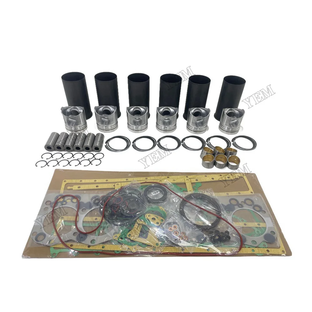 For Komatsu 6D108 Overhaul Kit With Gasket Set Engine Parts Replacement 5