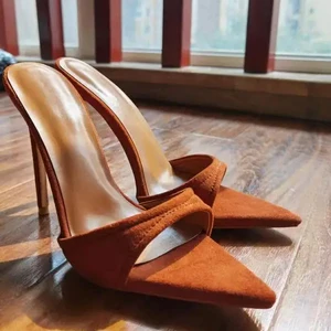 QuiteS 2026 Women's Sexy High Heel Shoes Large Size 35-42 Pointed Thin Stilltos Slip-On Closure for Summer