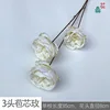 3-headed rose with bracts YB 2 white