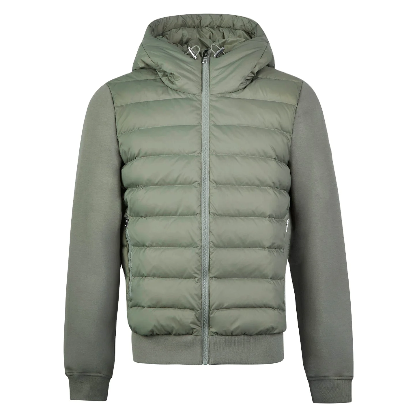 TN Customize  90%Down 10%Feather Men Slim Fit Jacket With Padded Funnel Neckline  Hybrid Technical Puffer Jacket for Men