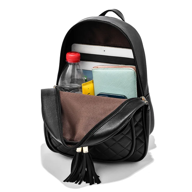 3pcs woman pu leather backpack MACCINELO Cute set mini purse shoulder bag for women girls Rucksack for Ladies Shoulder Bag over 5 years pld Classic Women's Versatile PU Leather