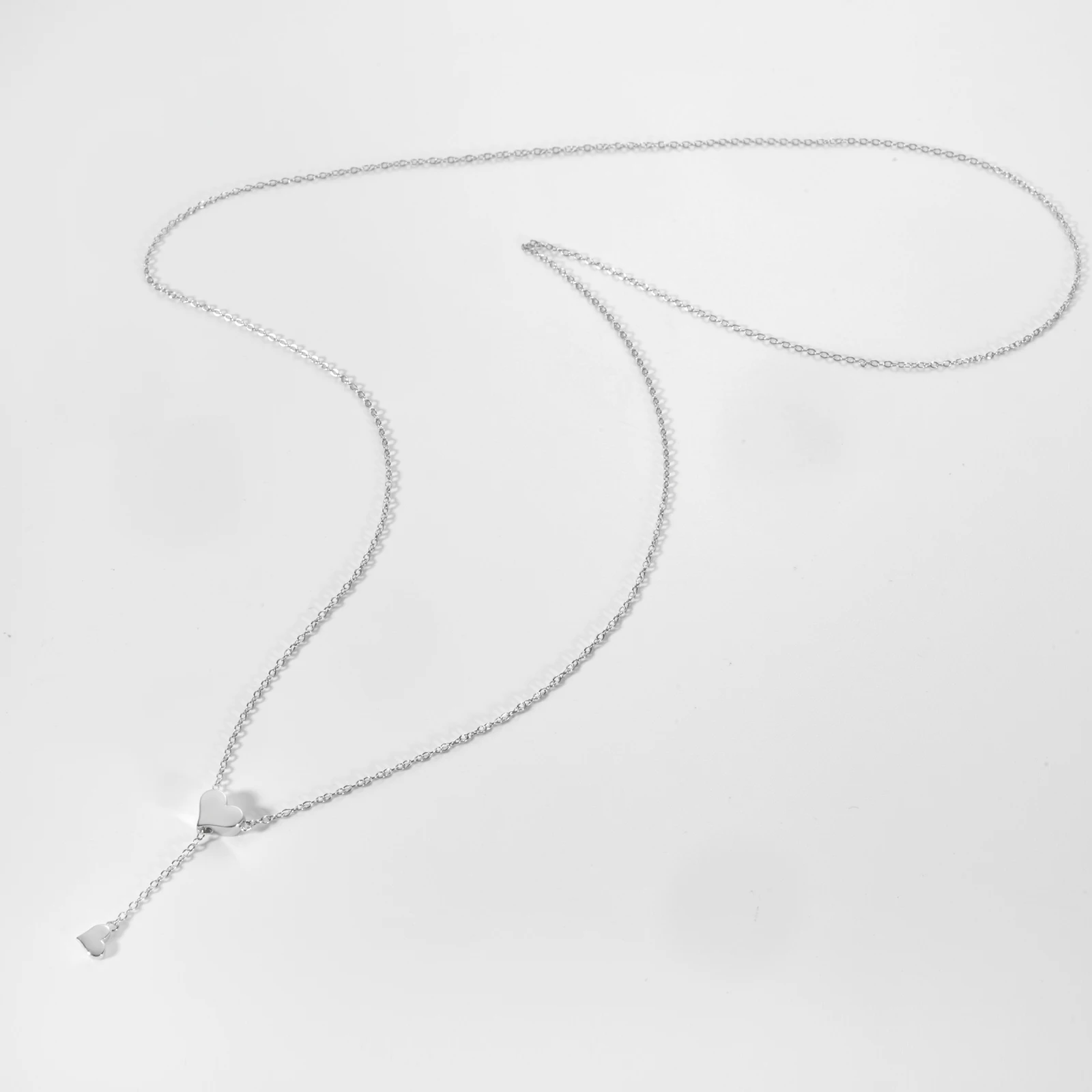 FUAMAY Sterling Silver Heart Charm Necklace - Adjustable & Stylish