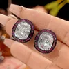 Pendientes de diamantes blancos