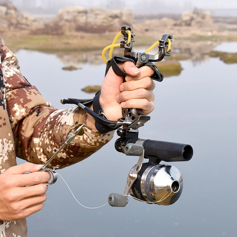 PIAOYU Shooting Fishing Slingshot with Fish Reel Professional Hunting