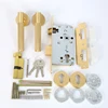 Set con lucchetto in oro satinato