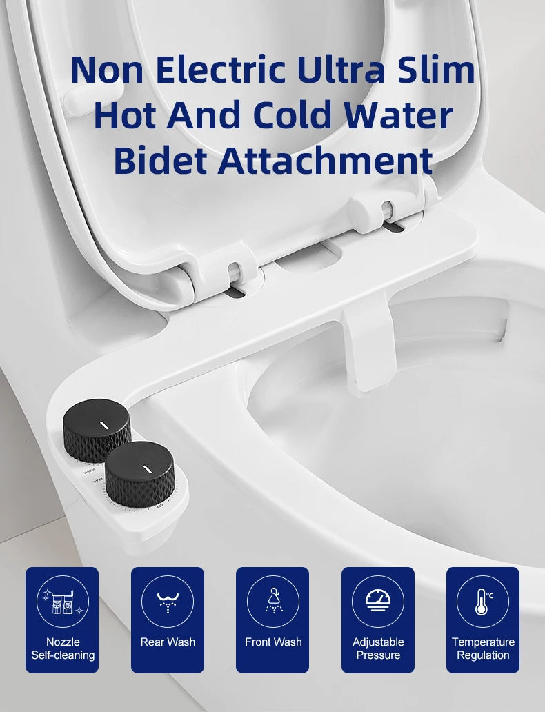 Custom Manual Non Electric Bidet Attachment, Good Price Cold and Hot Water Bidet Toilet Seat, Buy Luxe Home Bidet Sprayer factory