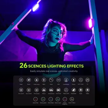 VILTROX Magnetic RGB Video Light 360 Full Color Portable LED Camera Light Panel with APP Control/Cold Shoe Mounts/CRI 97+ detail image