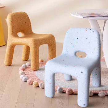 Nordic Style Plastic Chair with Backrest, Stylish Chair for Bedroom Living Room Dormitory & Entertainment Room
