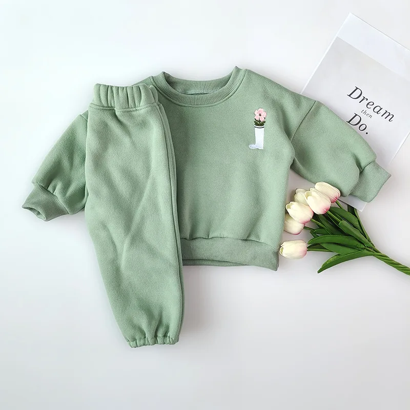 1 Pcs Embroidery Floral Knit Outfit Autumn Winter Newborn Infant ...