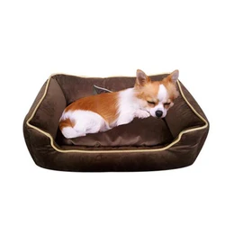 Short Plush Polyester Oxford Cat Dog Pet Sofa Bed with PP Cotton Filling dog sofa bed NO 1