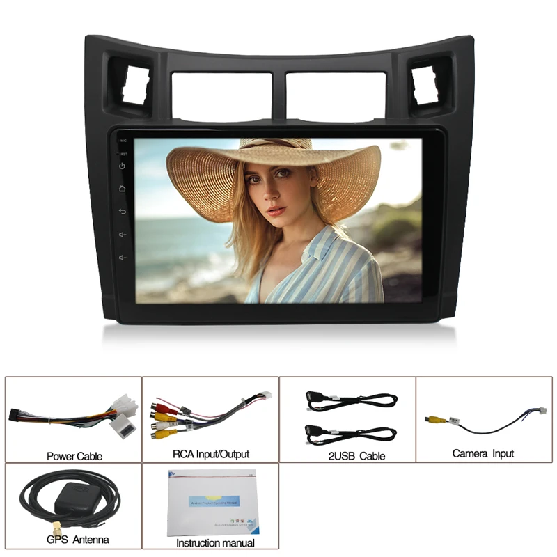 Android Multimedia Video Auto Stereo Autoradio Touch Screen Car Radio Fascia for toyota yaris 2008 2009 2010 2011 GPS Navigation