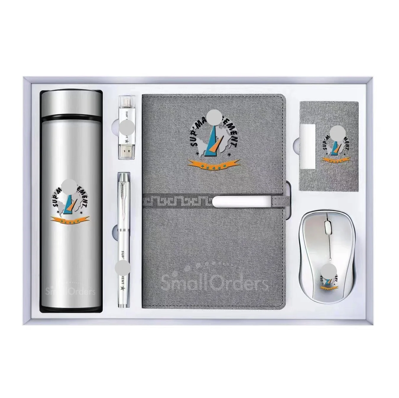 SmallOrders Corporate business gift set for men women luxury premium blank With Custom Logo print promotional Christmas gift set