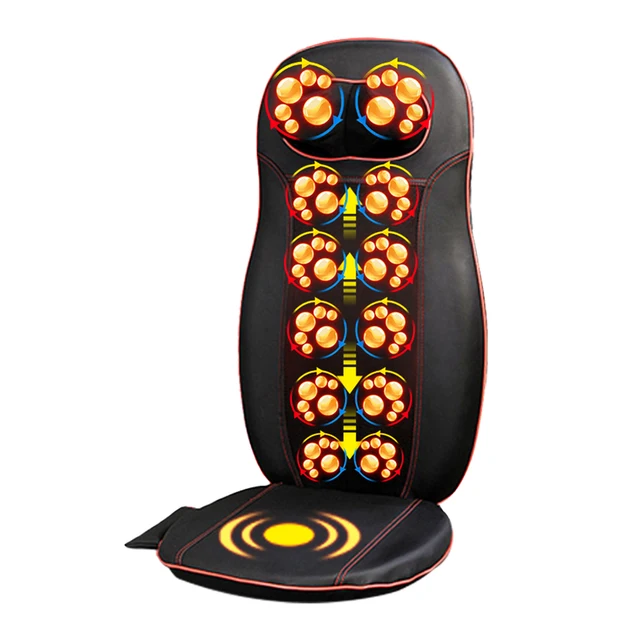 Full Body Foldable Neck Back Shiatsu Infrared Kneading Home Massage Seat Cushion Vibration Seat Car Home Portable