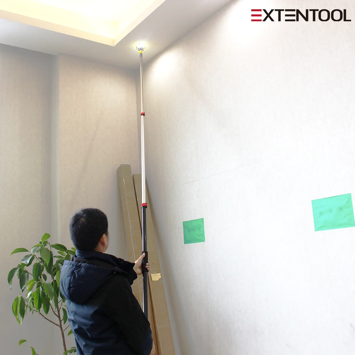 Extentool 2023 Telescopic Pole Light Bulb Changer of Home Light Extension with Light Bulb Changer Tools