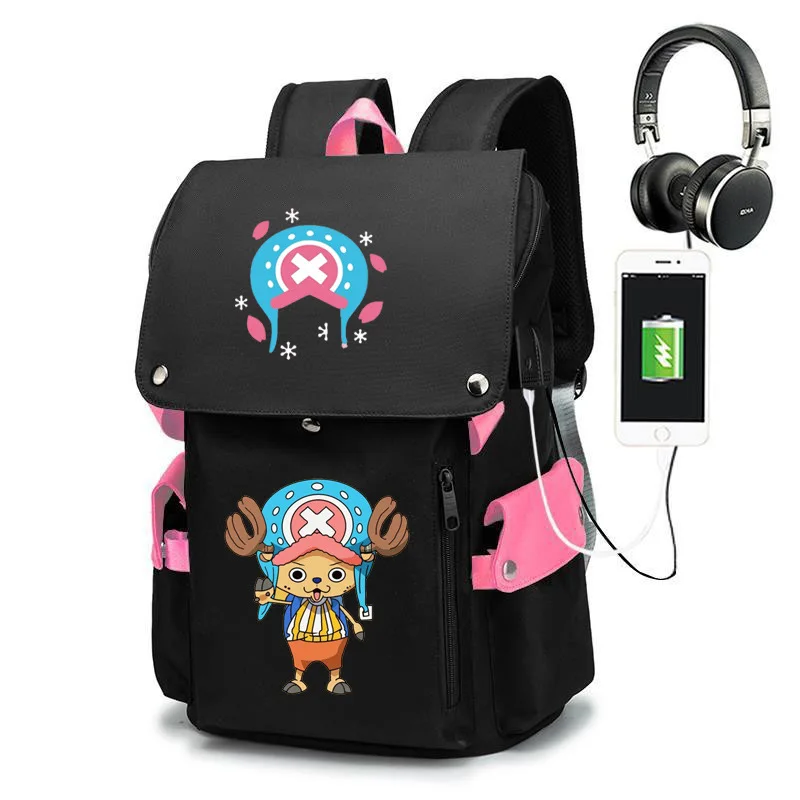 One Pice Episodesone Piece Chopper Luffy Backpack - Large Capacity Anime  Schoolbag