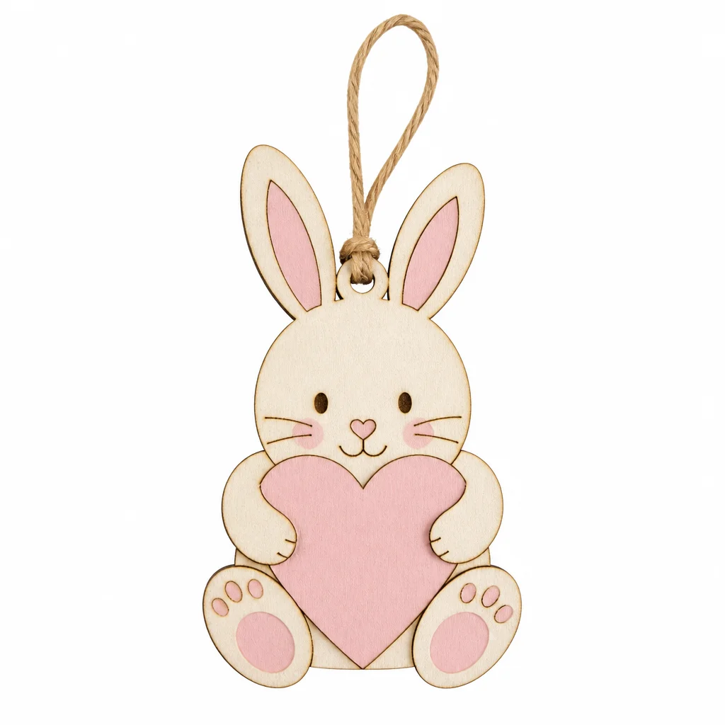 Bunny Heart Hanging Ornament