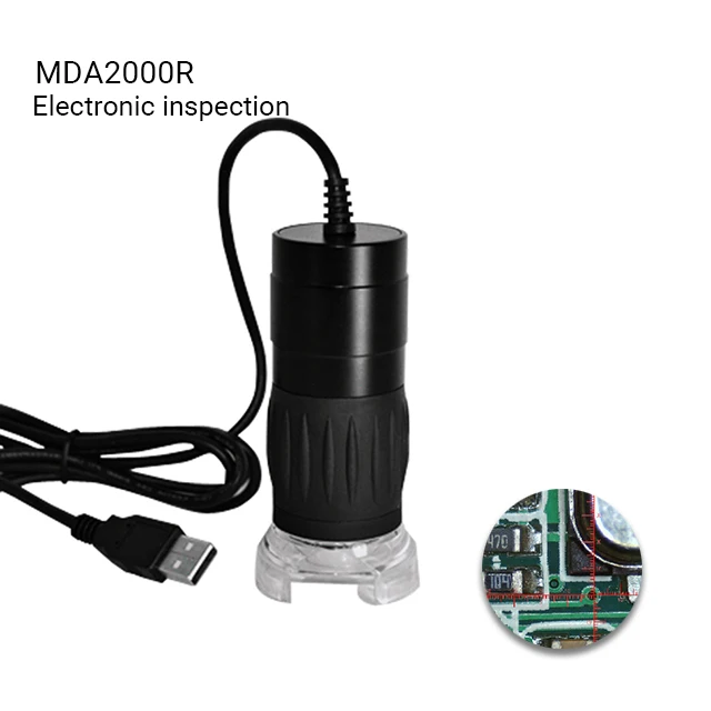 USB Digital Microscope 40X 240X Magnification 8 LEDs With Stand Portable Handheld Inspection Magnifier