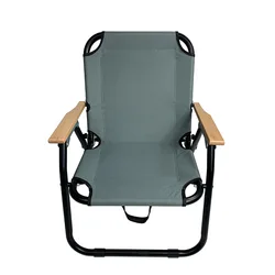 Customized wholesale popular OEM folding leisure chair outdoor beach fishing camping chair wooden armrest chair
