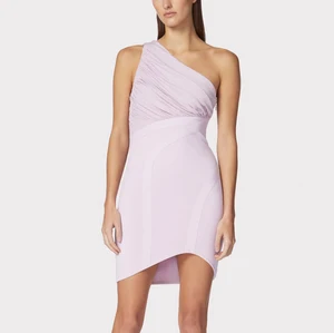 ADYABY Custom One-Shoulder Bodycon Dress Fashion Asymmetric Hem Sexy Mini Dresses Women's Ruffle Party Evening Gown